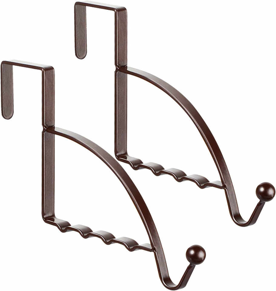 Set de 2 suporturi suspendate pentru umerase Hotop, metal, bronz, 16,8 x 3,8 x 10,2 cm