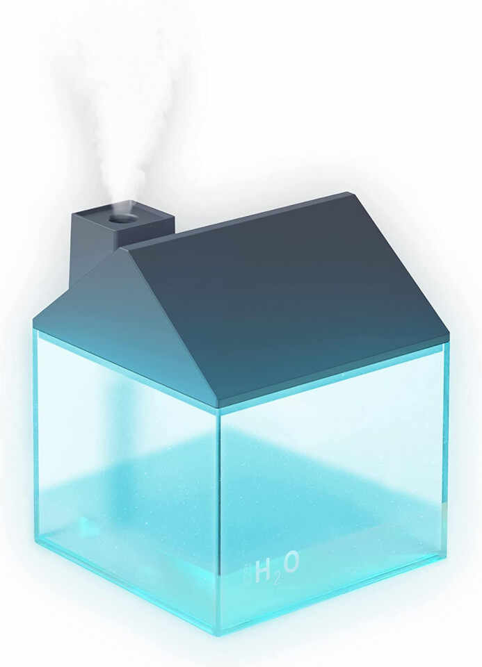 Umidificator OFFBOR, LED, RGB, plastic, transparent/negru, 8,5 x 9,3 cm, 250 ml