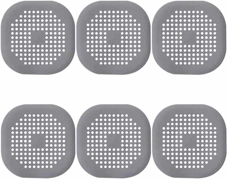Set de 6 piese filtru de scurgere INTVN, silicon, 14 x 14 cm