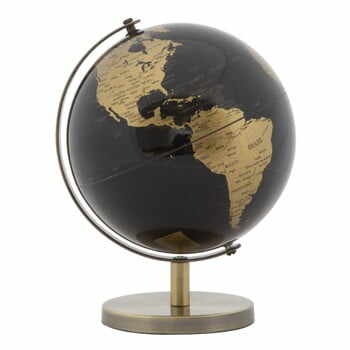 Decorațiune în formă de glob Mauro Ferretti Globe Bronze, ø 13 cm