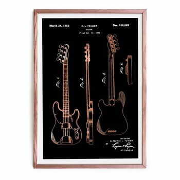Tablou/poster înrămat Really Nice Things Fender Guitar, 40 x 60 cm