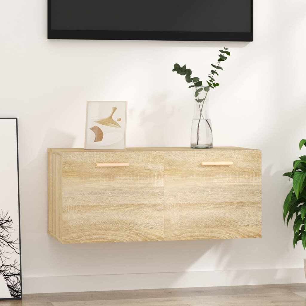 vidaXL Dulap de perete, stejar sonoma, 80x35x36,5 cm, lemn prelucrat