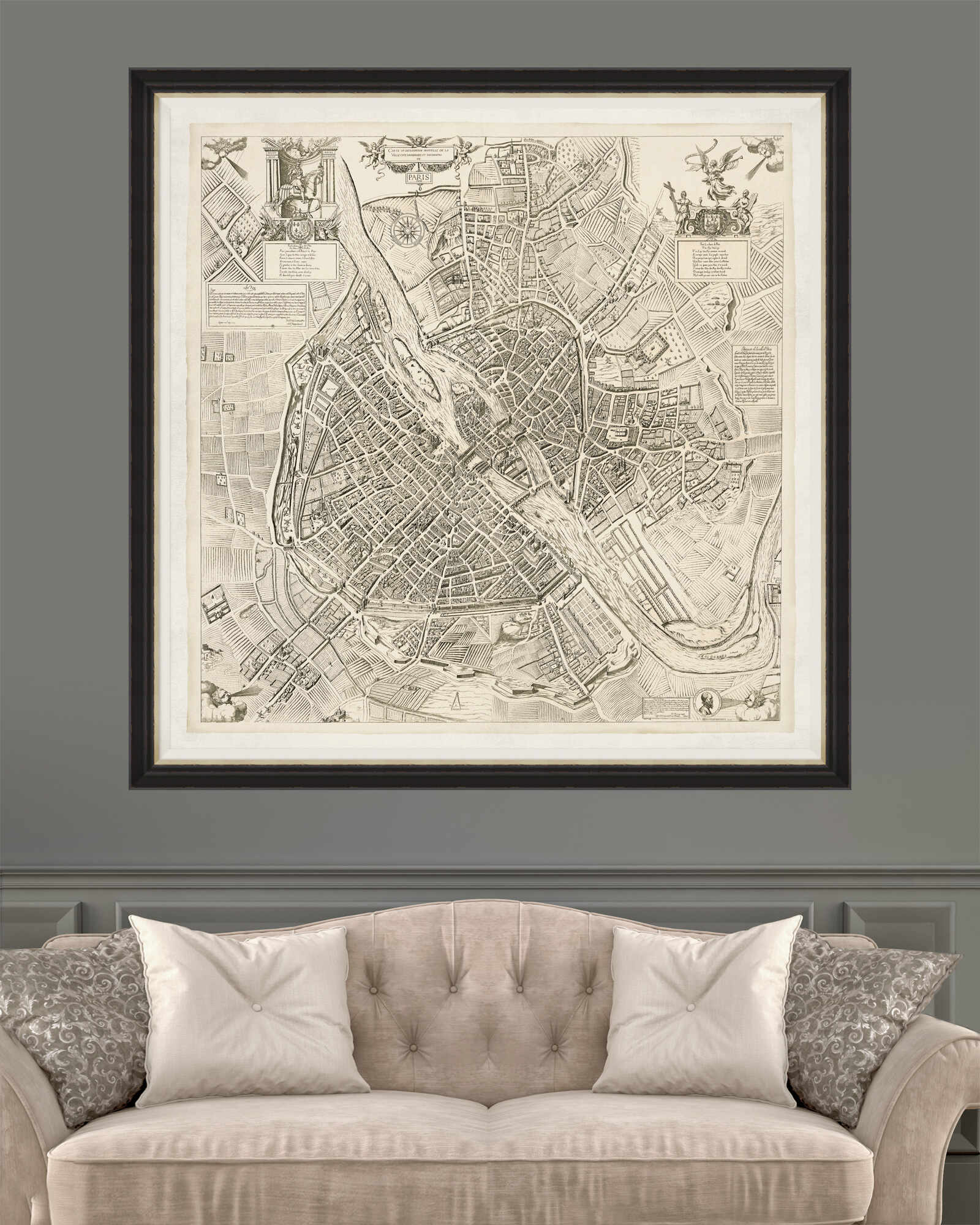 Tablou Framed Art Paris Map 1609