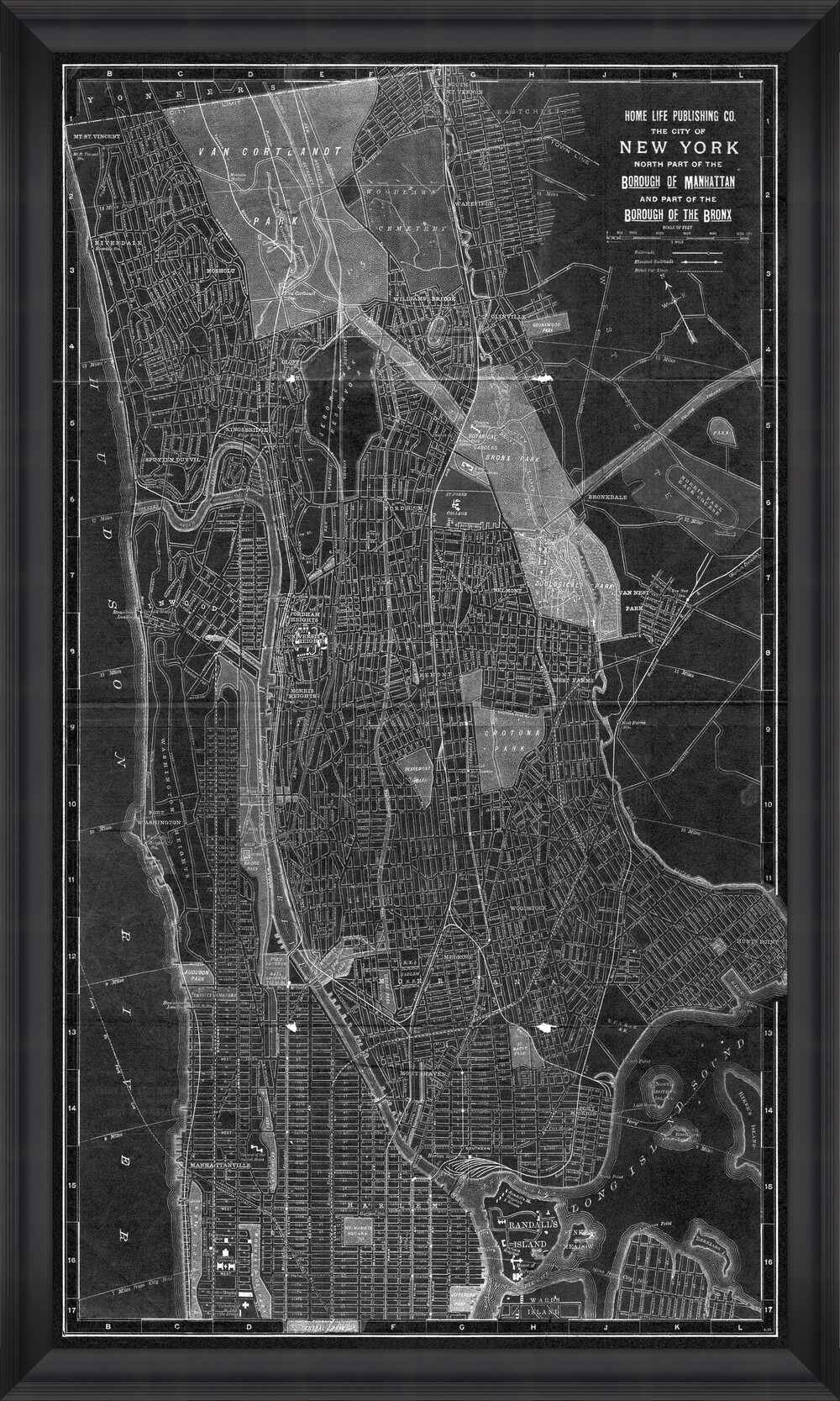 Tablou Framed Art New York Manhattan Map I