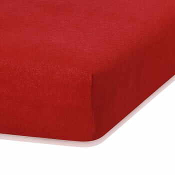 Cearceaf elastic AmeliaHome Ruby, 200 x 100-120 cm, roșu