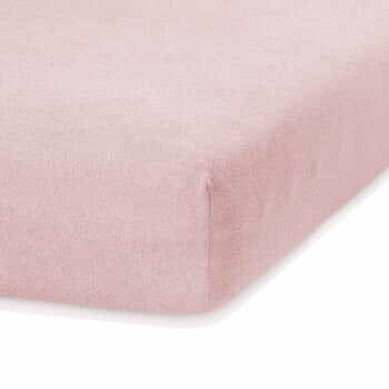 Cearceaf elastic AmeliaHome Ruby, 200 x 100-120 cm, roz deschis