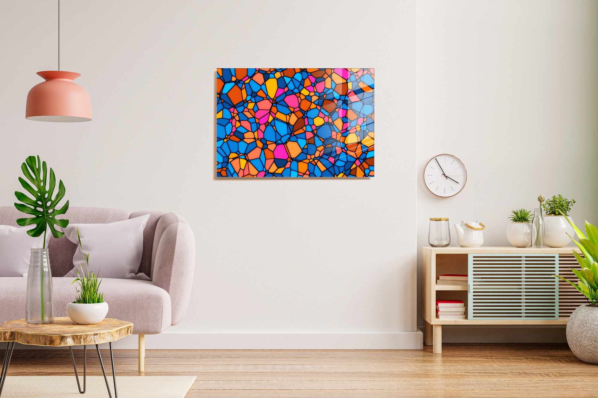 Tablou Sticla Compton 1264 Multicolor, 70 x 50 cm