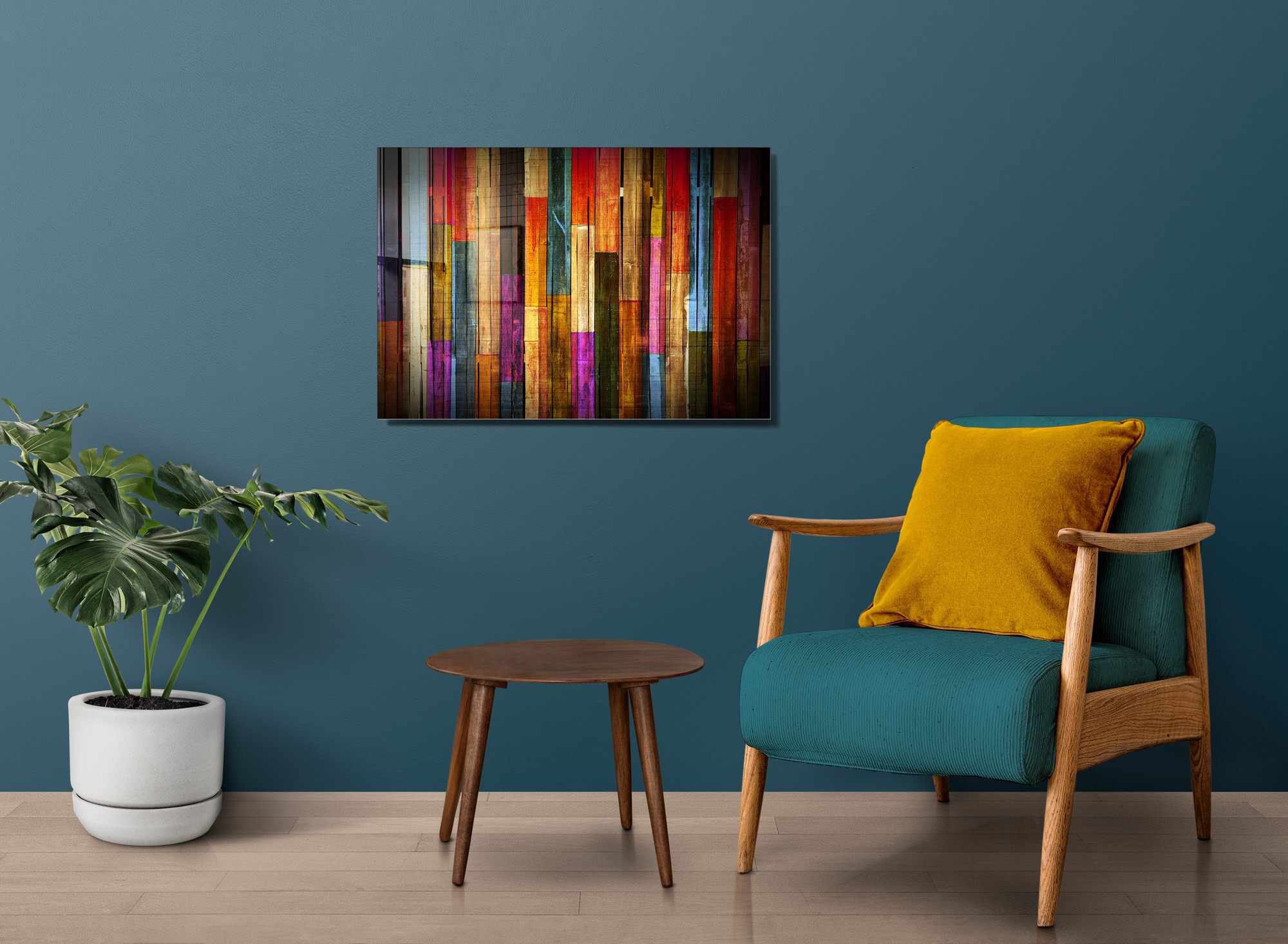 Tablou Sticla Curran 1103 Multicolor, 100 x 70 cm