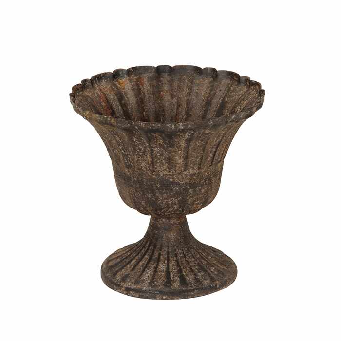 Vaza Decorativa Pokal din metal maro 12x13 cm