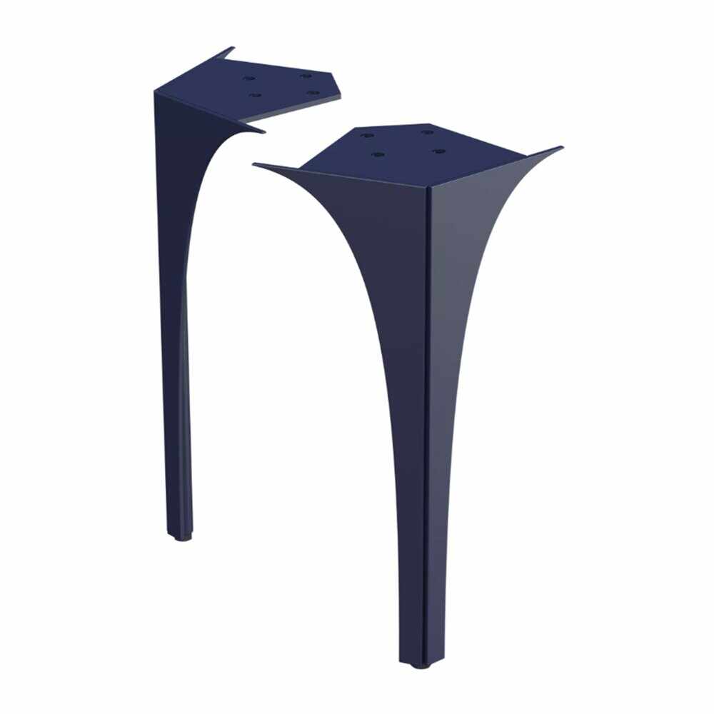 Set picioare fata pentru mobilier Oristo Louis 27.5 cm bleumarin mat