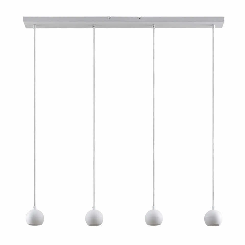 Lustra tip pendul Renko, metal, alb, 9 x 100 x 150 cm