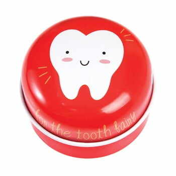 Cutie metalică pentru dinții de lapte Rex London Tooth Fairy, roșu