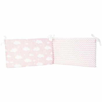 Protecție din bumbac pentru patul copiilor Apolena Carino, 40 x 210 cm, roz