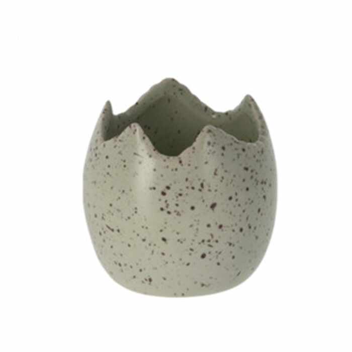 Ghiveci Egg din portelan verde 7x7 cm