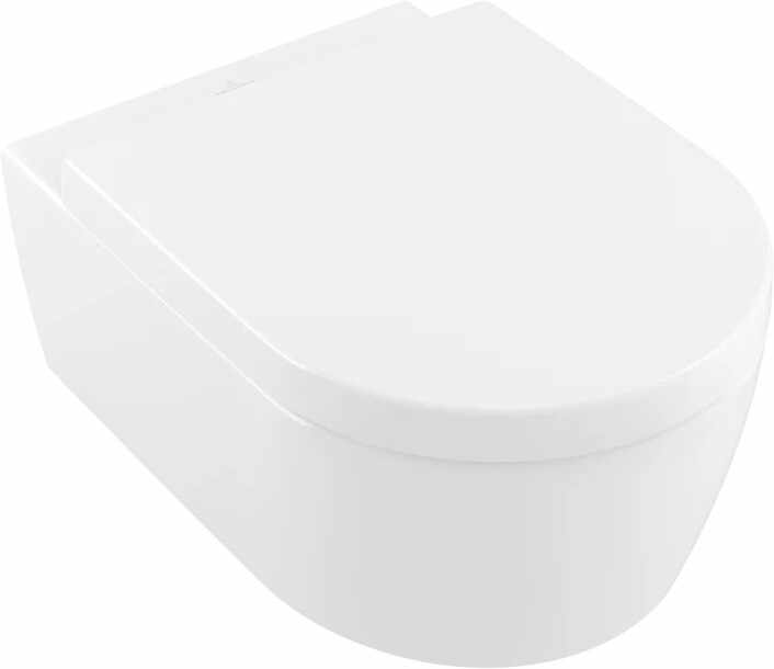 Set vas WC suspendat Villeroy & Boch Avento DirectFlush CeramicPlus cu capac inchidere lenta alb Alpin