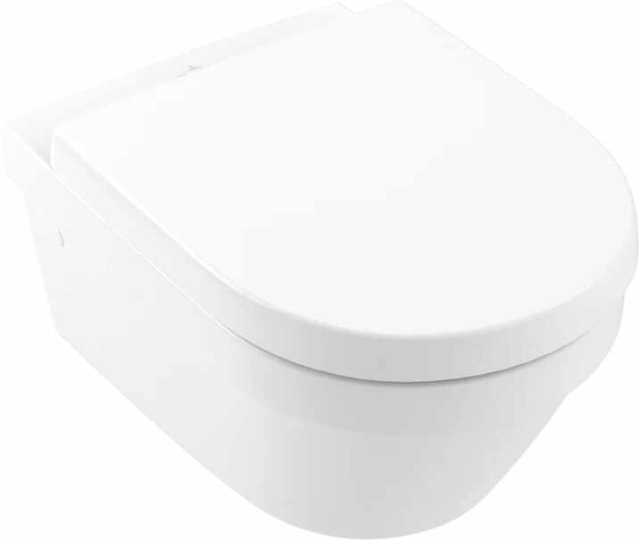 Set vas WC suspendat Villeroy & Boch Omnia Architectura DirectFlush CeramicPlus prinderi ascunse cu capac inchidere lenta alb Alpin