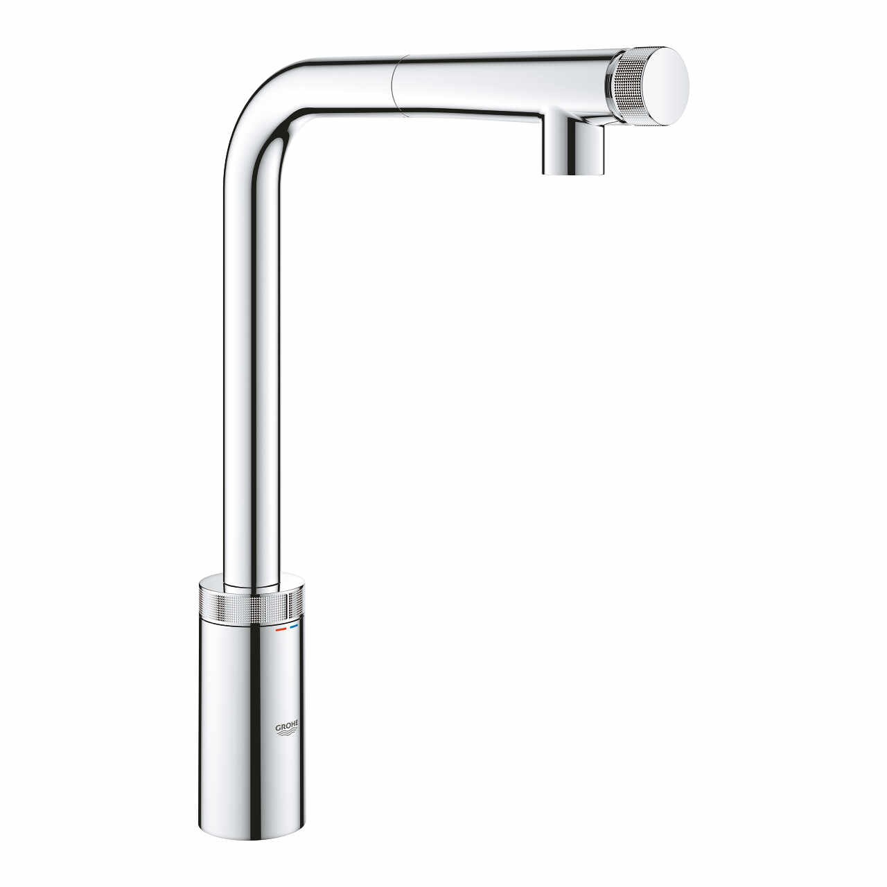Baterie bucatarie Grohe Minta SmartControl cu dus extractibil pipa L crom