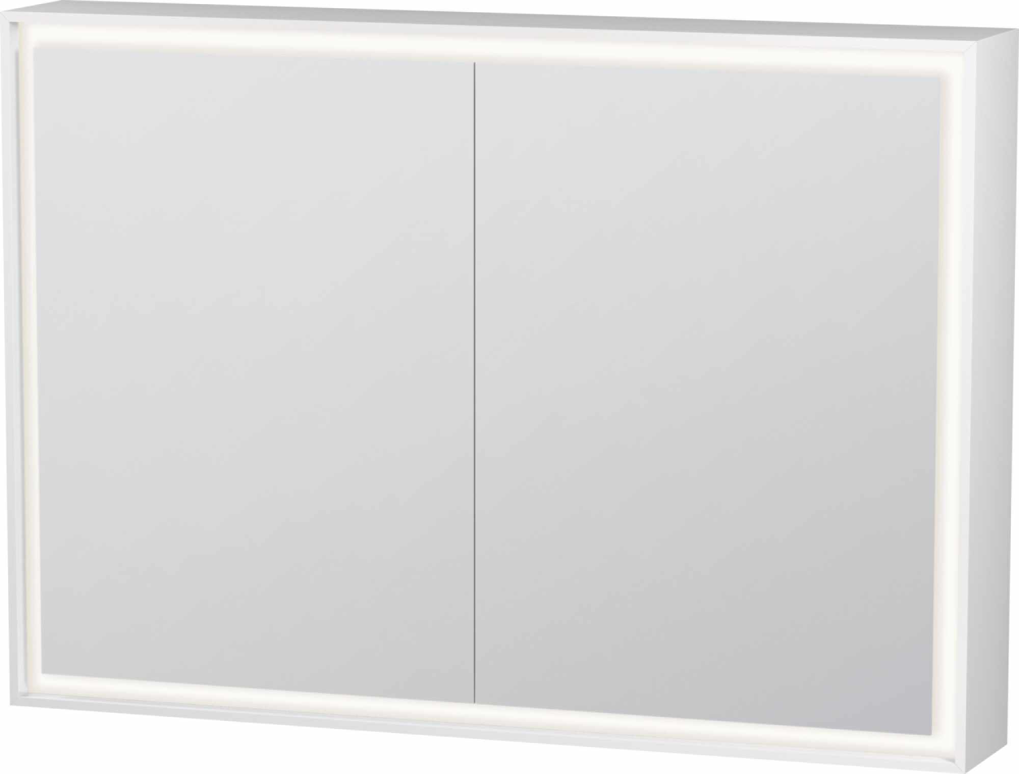 Dulap cu oglinda Duravit L-Cube 1000 cu iluminare LED si 2 rafturi sticla