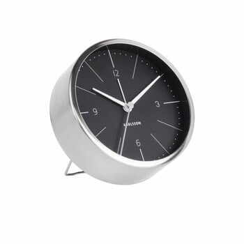 Ceas alarmă Karlsson Normann, Ø 10 cm, negru - gri