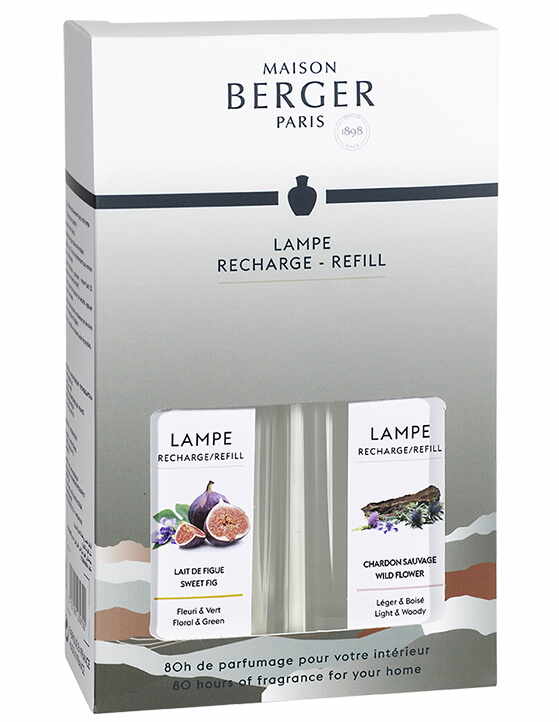 Set 2 parfumuri pentru lampa catalitica Berger Land Lait de Figue & Chardon Sauvage 2 x 250ml