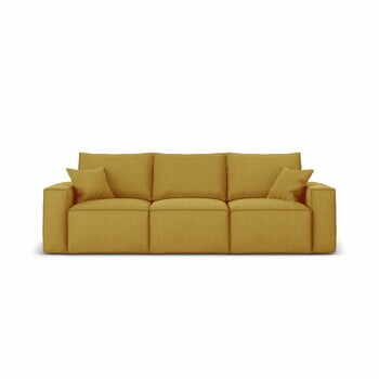 Canapea cu 3 locuri Cosmopolitan Design Miami, galben muștar