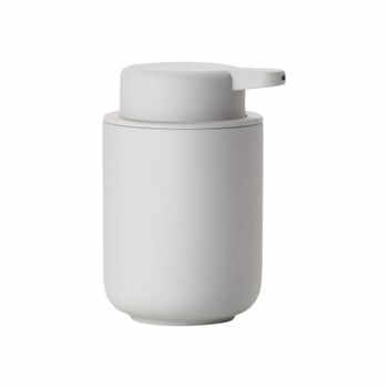 Dispensor din ceramică pentru săpun Zone Soft Grey, 250 ml, gri deschis