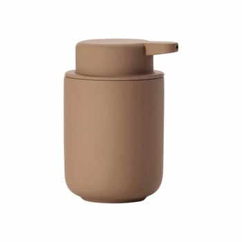 Dispensor din ceramică pentru săpun Zone Ume Amber, 250 ml, maro ambră