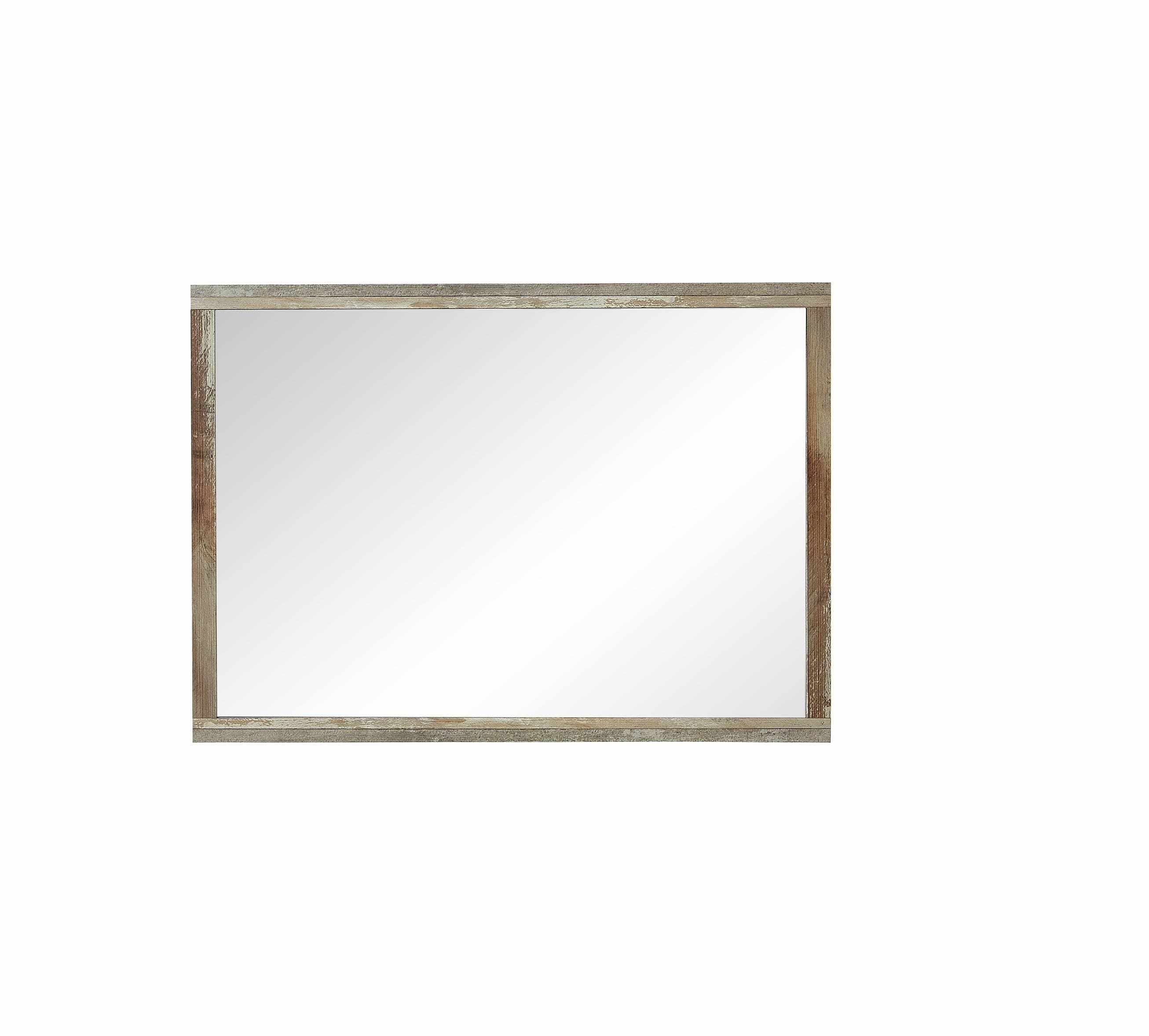 Oglinda decorativa cu rama din pal Bazna Natur / Gri inchis, l97xH70 cm