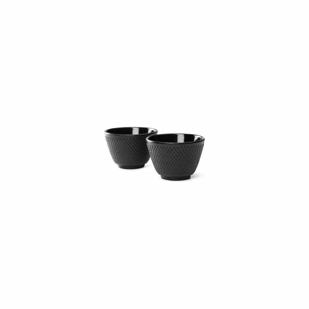 Set 2 căni din fontă Bredemeijer Jang, ⌀ 7,8 cm, negru