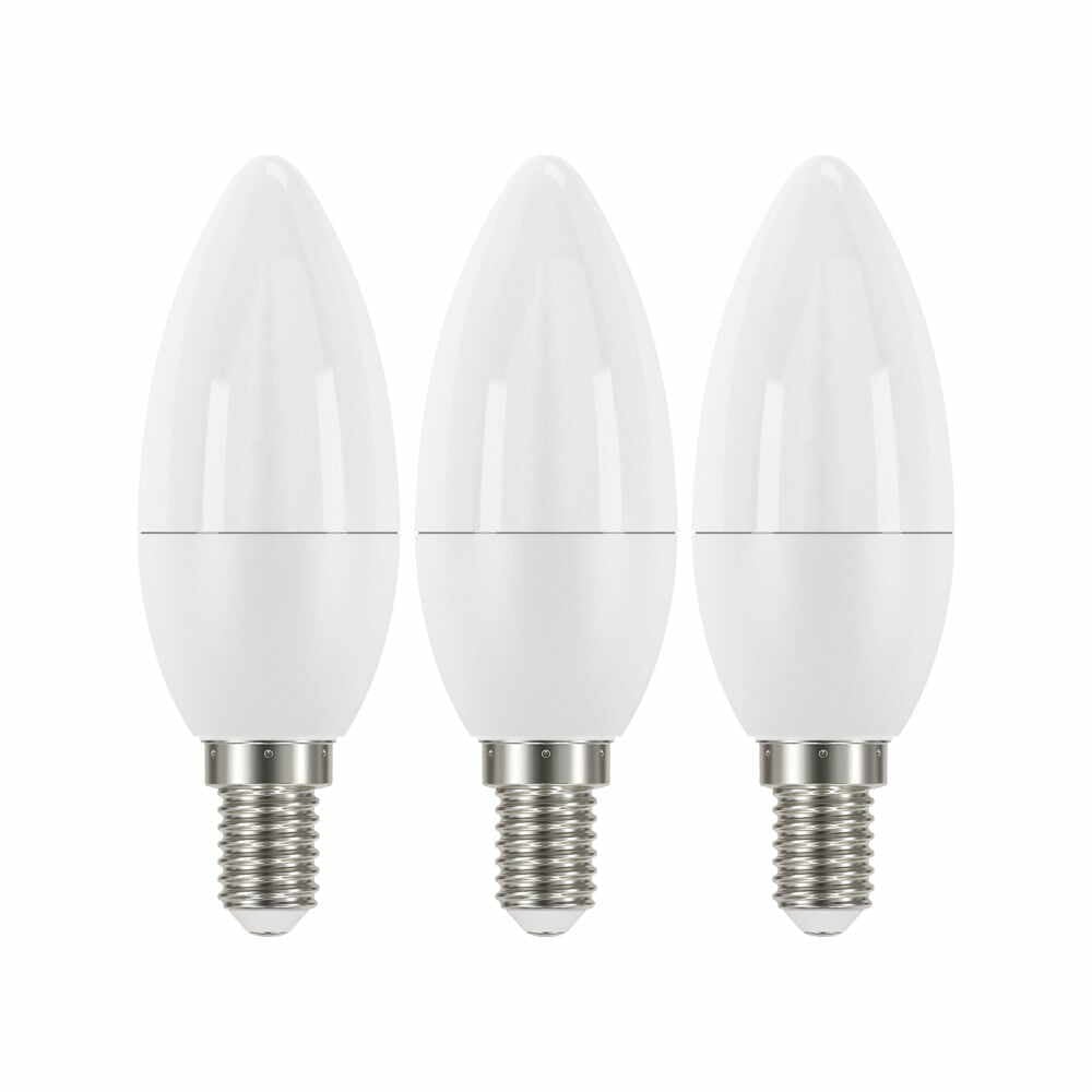 Set 3 becuri cu LED EMOS Classic Candle Warm White, 5W E14