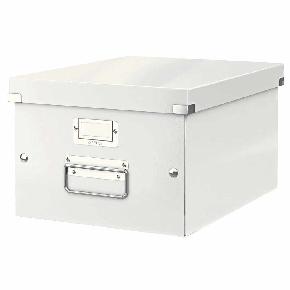 Cutie de depozitare din carton cu capac albă Click&Store - Leitz