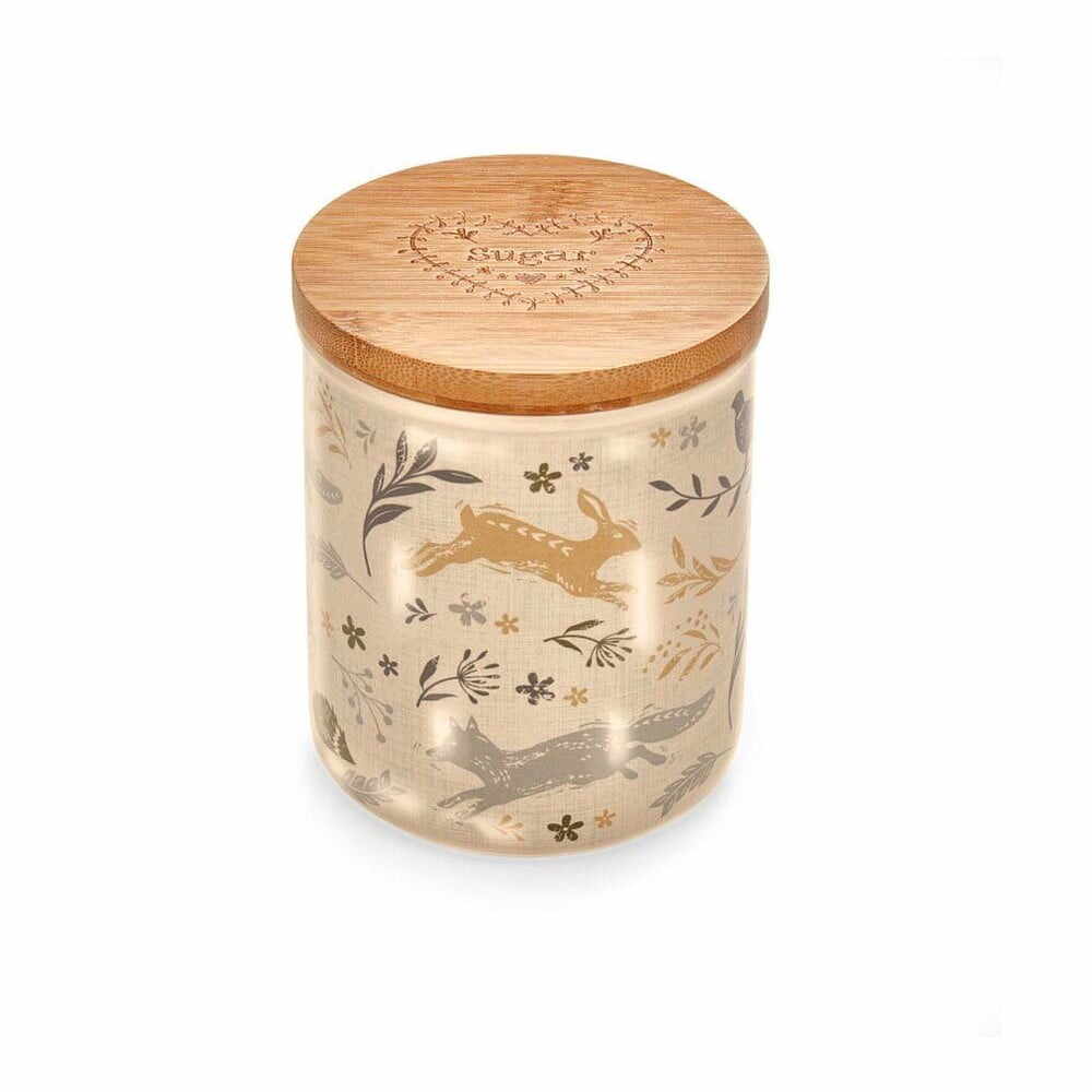 Recipient pentru zahăr din ceramică cu capac din bambus Cooksmart ® Woodland