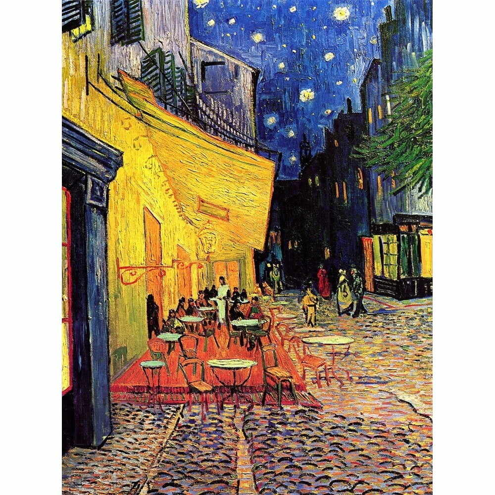 Reproducere pe pânză după Vincent van Gogh - Cafe Terrace, 30 x 40 cm