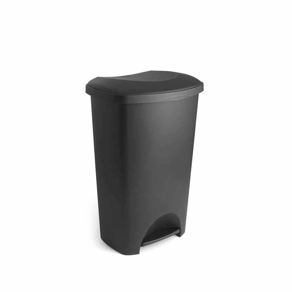 Coș de gunoi cu pedală și capac Addis, 41 x 33 x 62,5 cm, negru