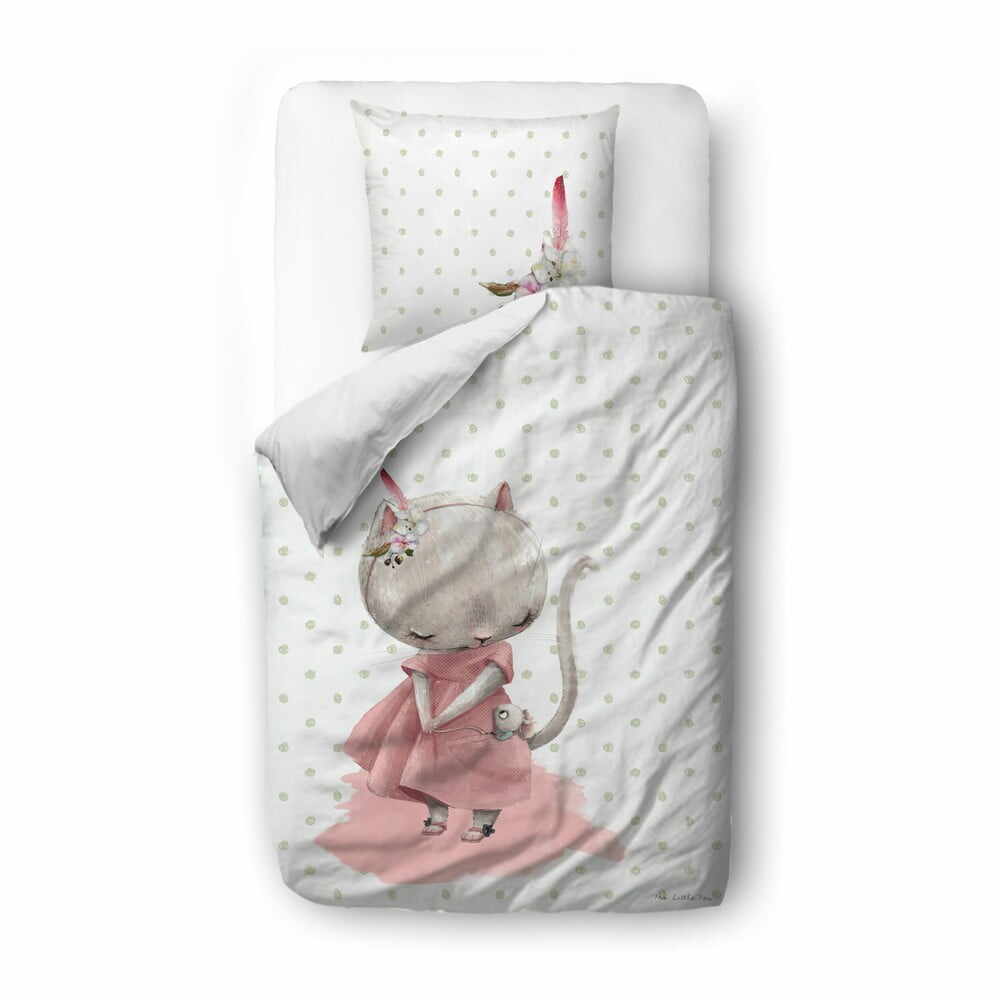  Lenjerie de pat din bumbac pentru copii Butter Kings Mouse, 100 x 130 cm la pret 254 lei 
