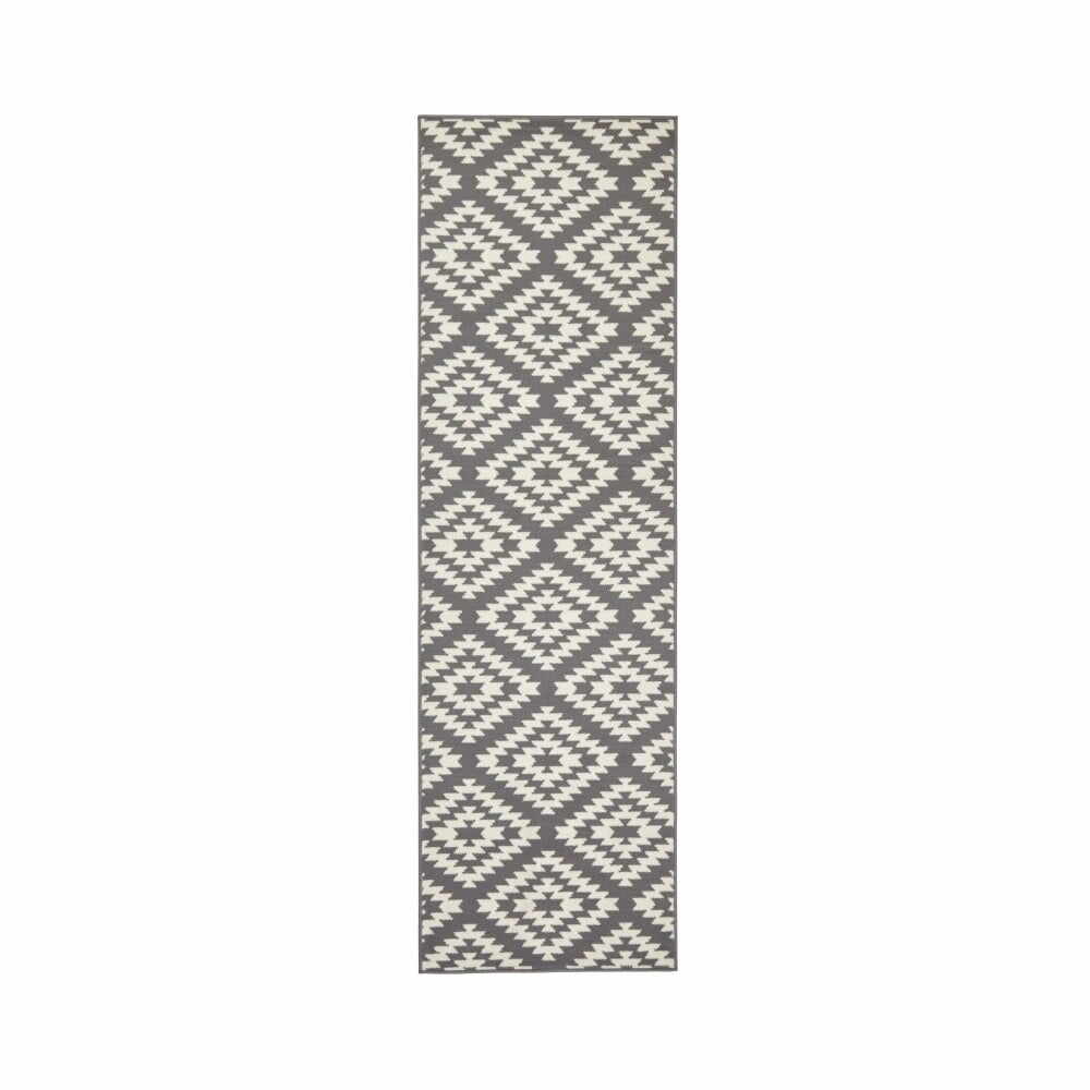 Covor tip traversă Hanse Home Basic Nordic, 80x250 cm, gri-alb