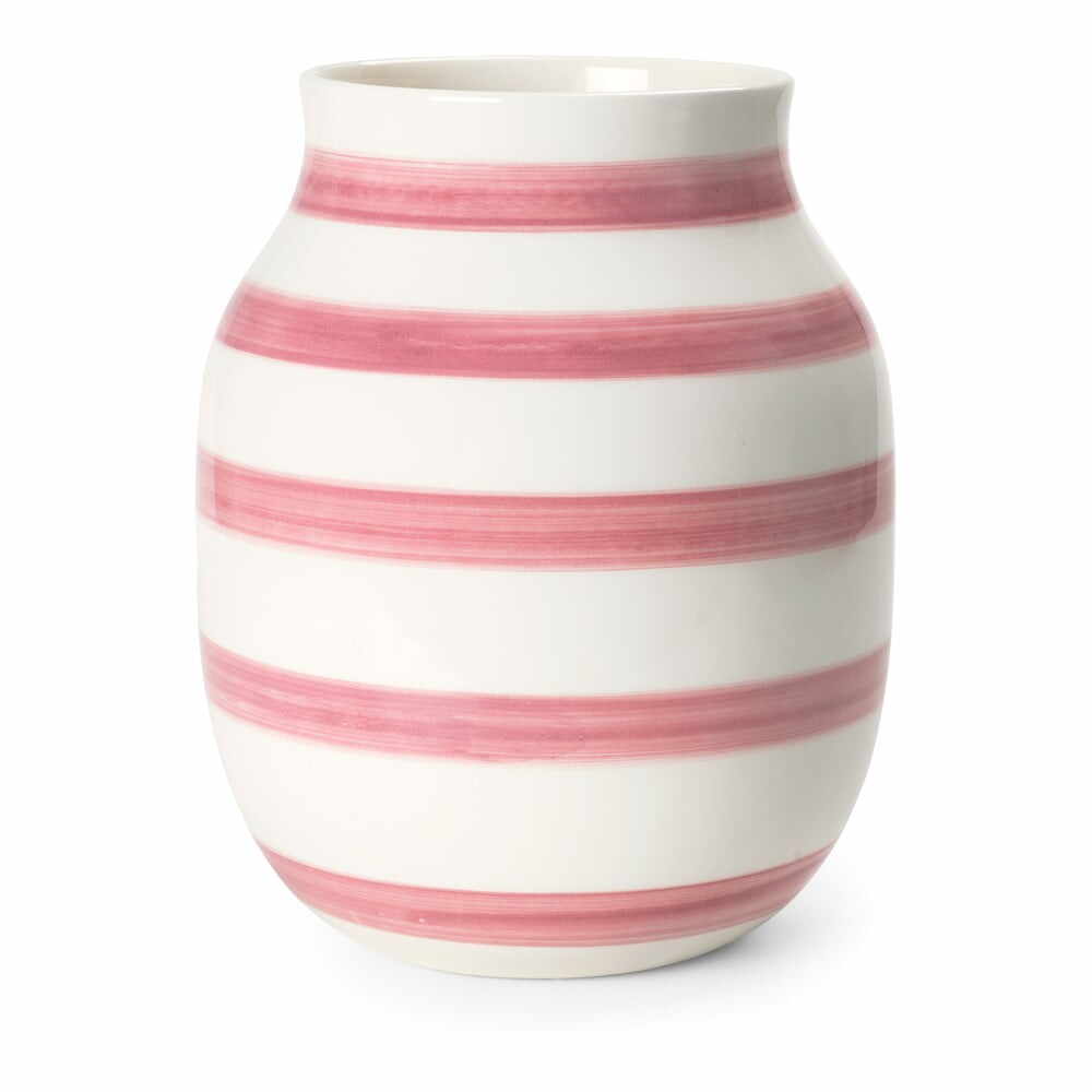 Vază din ceramică Kähler Design Omaggio, înălțime 20 cm, alb - roz