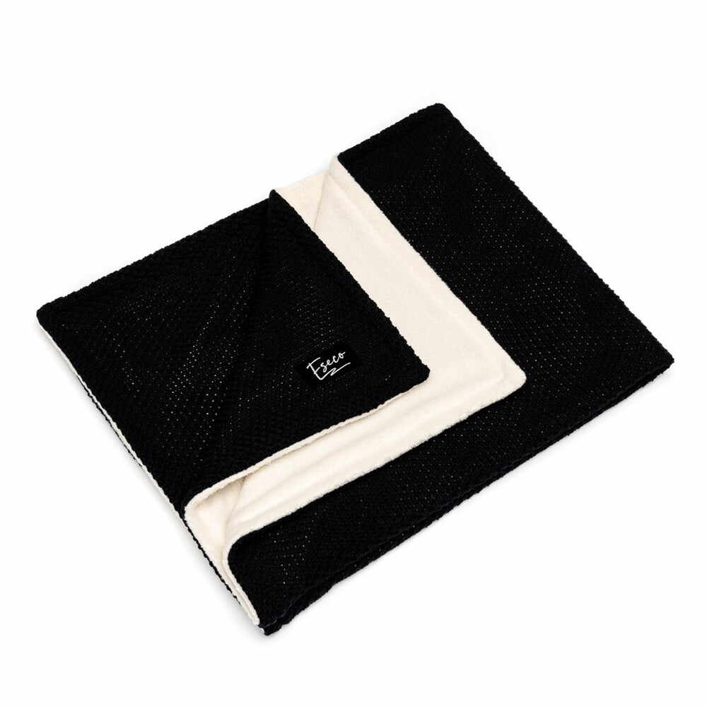 Pătură tricotată pentru copii ESECO Winter, 80 x 100 cm, negru