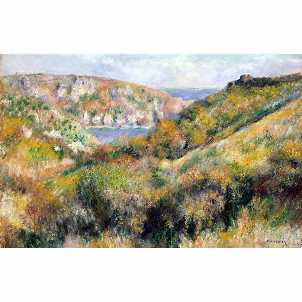 Reproducere tablou Auguste Renoir - Hills around the Bay of Moulin Huet, Guernsey, 70 x 45 cm