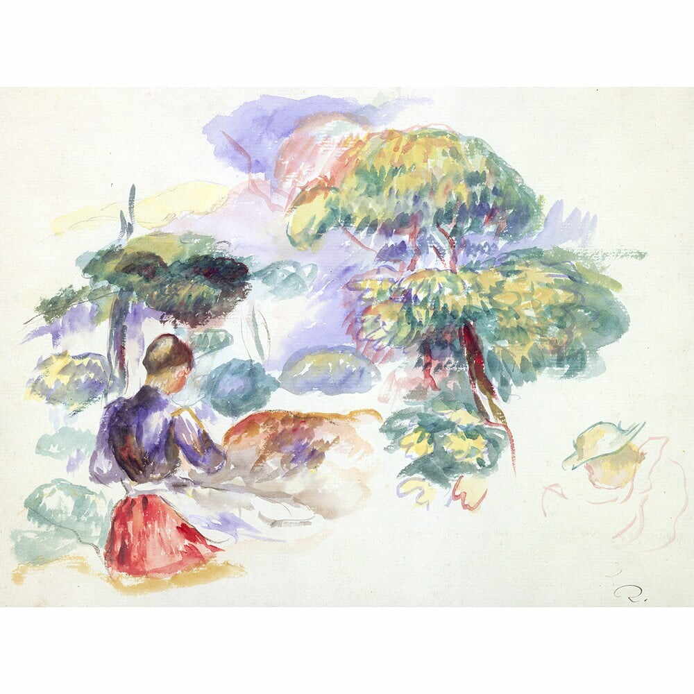 Reproducere tablou Auguste Renoir - Landscape with a Girl, 60 x 45 cm
