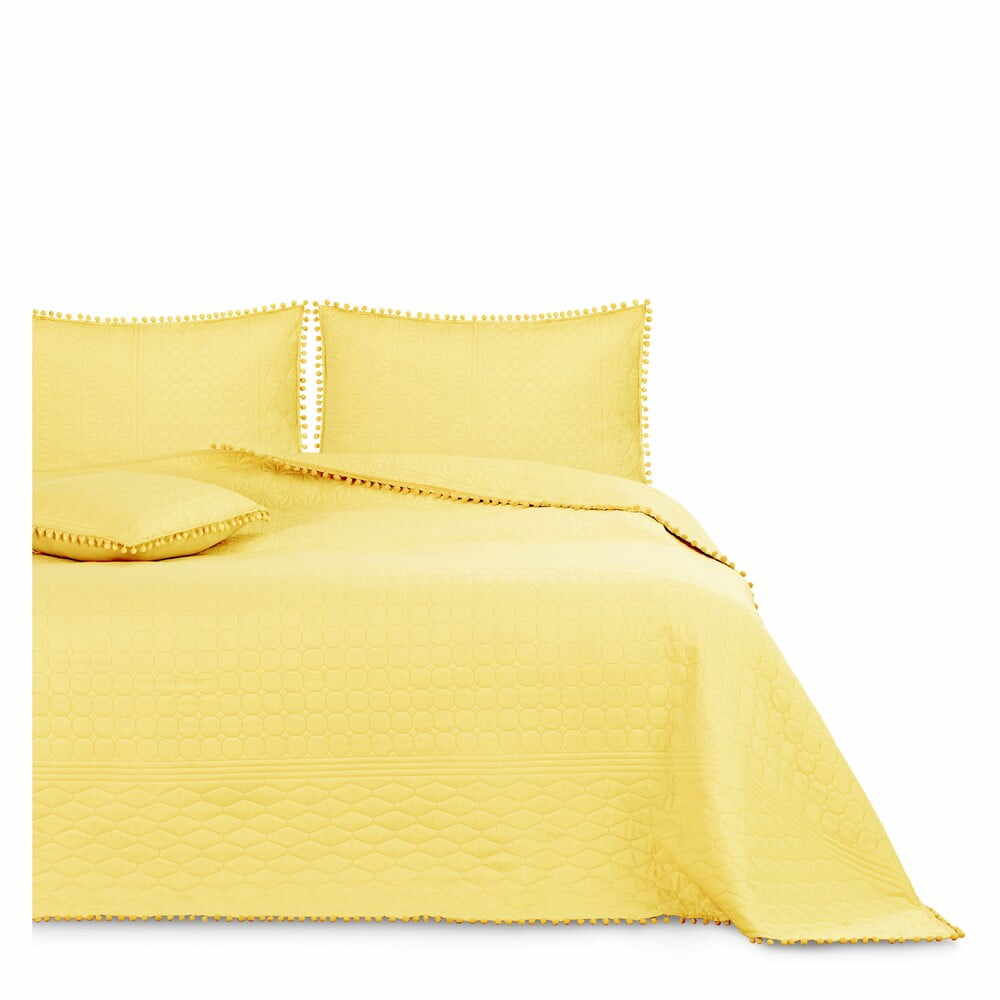 Cuvertură pentru pat AmeliaHome Meadore, 170 x 210 cm, galben