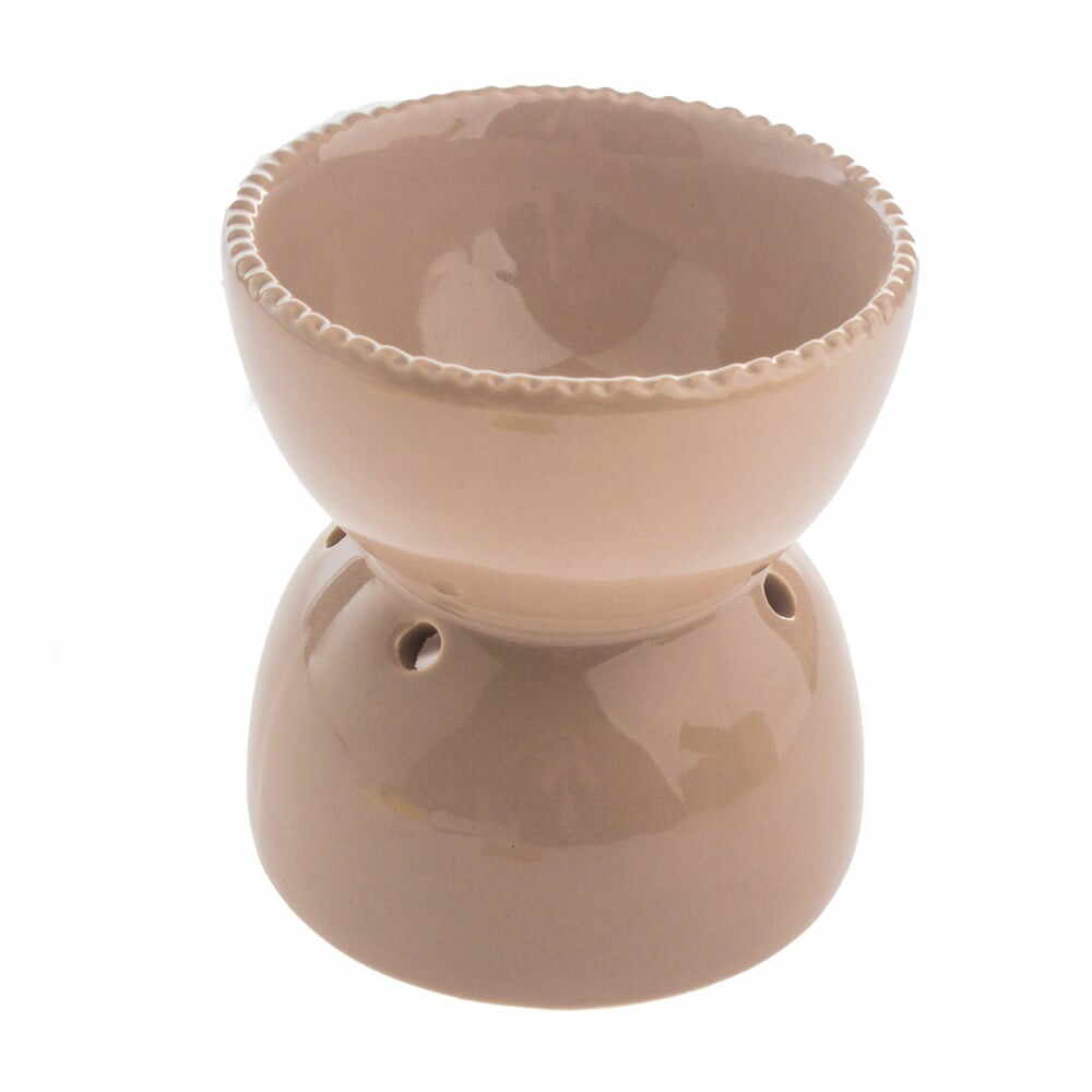 Lampă aromaterapie din ceramică Dakls, înălțime 11,5 cm, bej