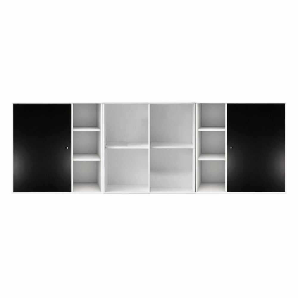 Comodă de perete albă-neagră Hammel Mistral Kubus, 206 x 69 cm