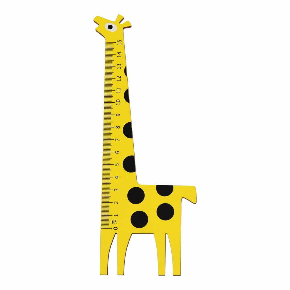 Riglă din lemn în formă de girafă Rex London Yellow Giraffe