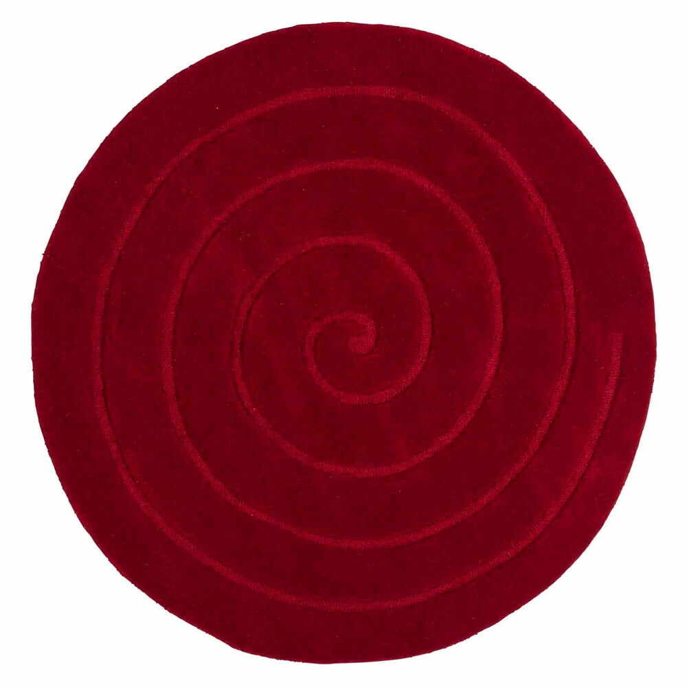 Covor rotund din lână Think Rugs Spiral, ⌀ 180 cm, roșu rubin