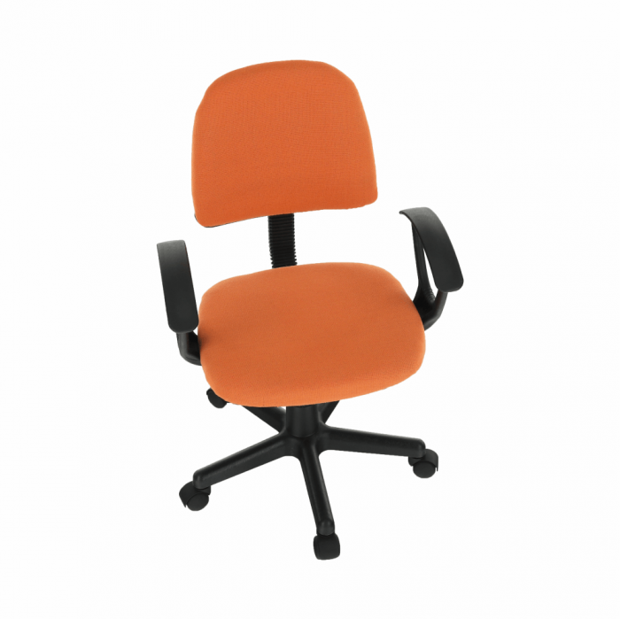 Scaun de birou TAMSON, cu brate, reglabil, portocaliu + negru, 55x48x82 94 cm